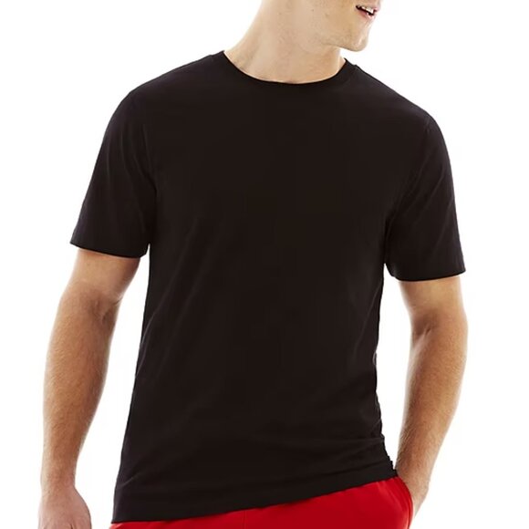 NWT Xersion Xtreme Cotton Mens Crew Neck Short Sleeve T-Shirt, Black, Large - Picture 1 of 6